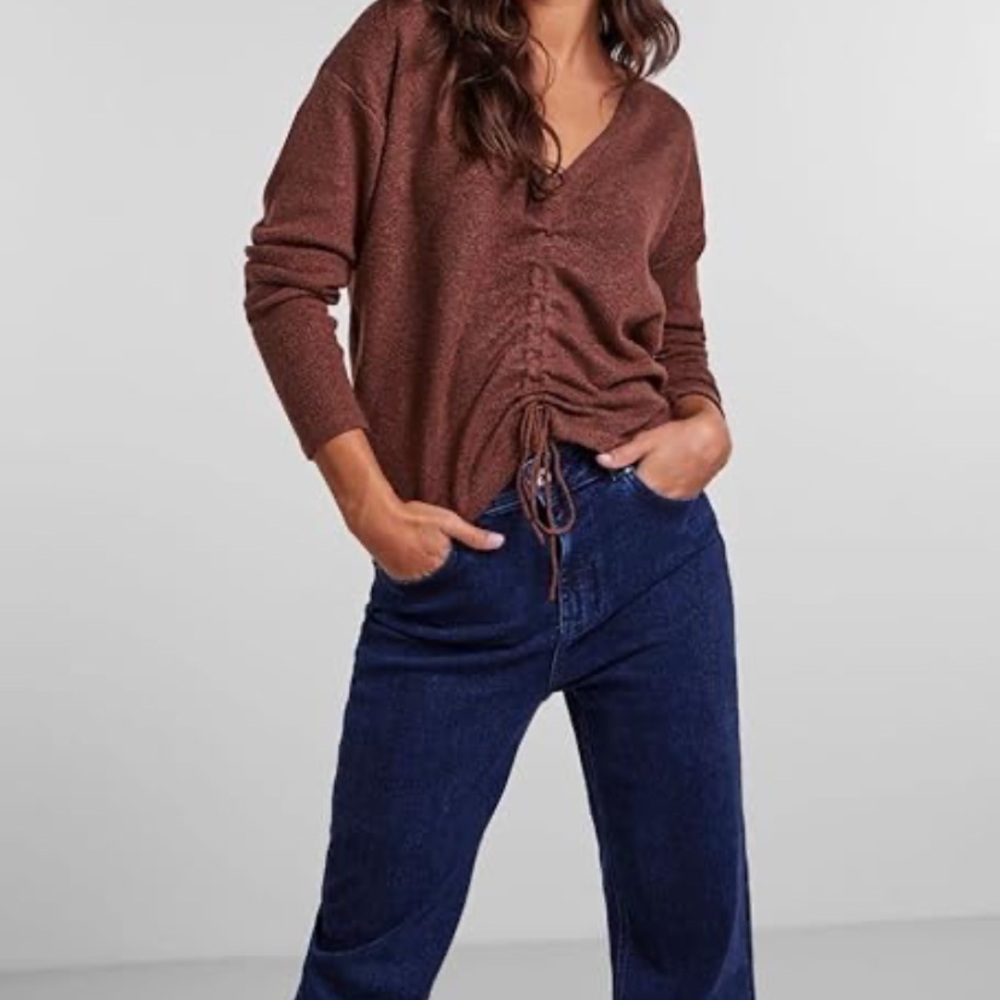 Roxy Rust V-Neck Sweater
